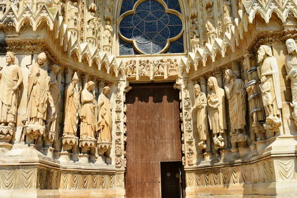 Reims France Juin 2023 Cathédrale Notre Dame Reims Monument Dans — Photo