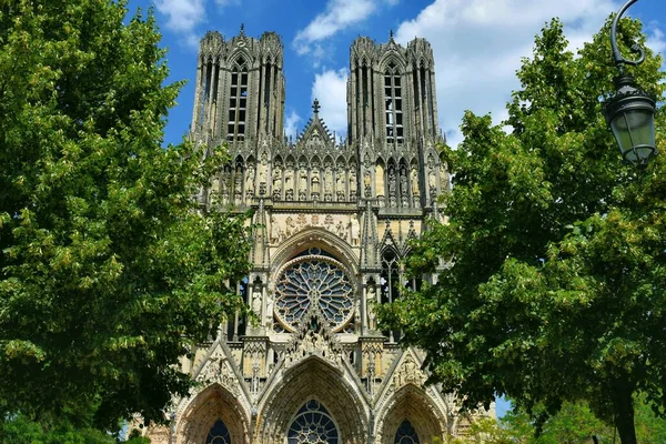 Reims Frankreich Juni 2023 Kathedrale Notre Dame Von Reims Denkmal — Stockfoto