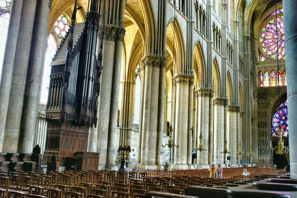 Reims Francia Junio 2023 Catedral Notre Dame Reims Monumento Una — Foto de Stock