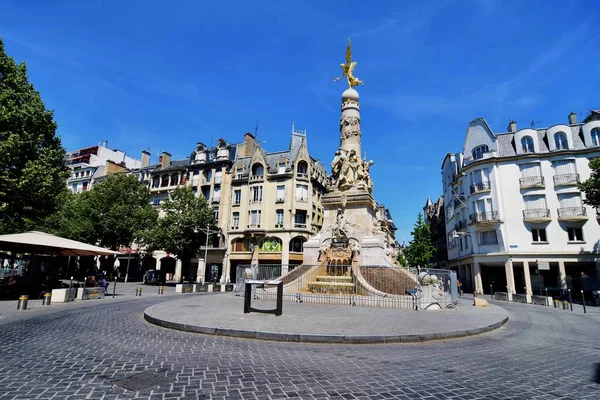 法国Reims 2023年6月15日 法国香槟 阿登地区Reims的建筑 — 图库照片