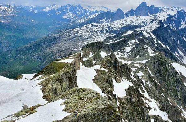Widok Masyw Mont Blanc Widziany Brevent — Zdjęcie stockowe