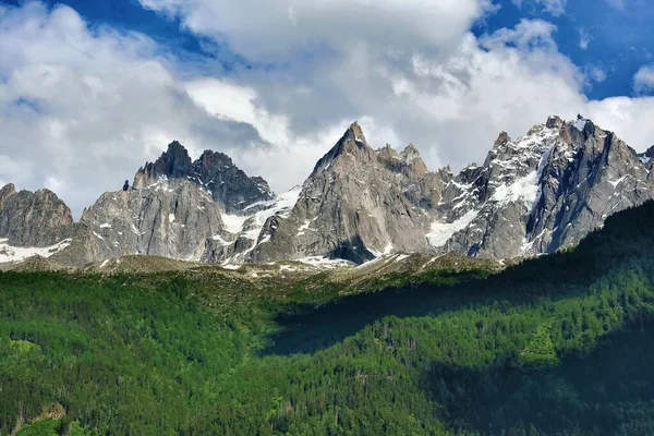 Vista Panorámica Del Macizo Del Mont Blanc Desde Brevent — Foto de Stock
