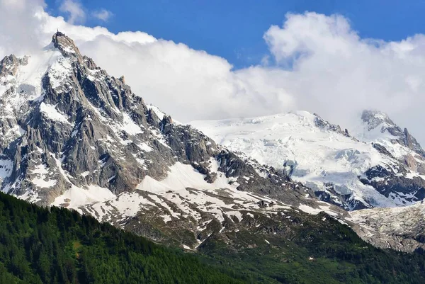 Aiguille Midi Franse Alpen Skigebied Chamonix Mont Blanc Frankrijk — Stockfoto