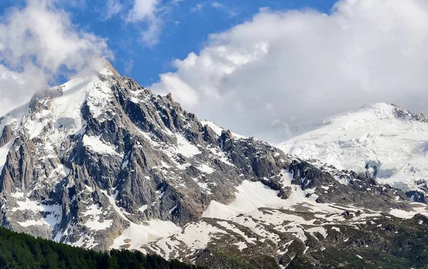 Widok Masyw Mont Blanc Blanc Tacul — Zdjęcie stockowe