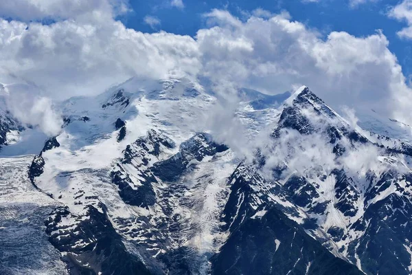 Vista Panorámica Del Macizo Del Mont Blanc Con Monte Blanc —  Fotos de Stock