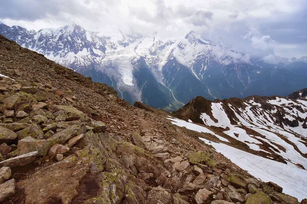 Widok Masyw Mont Blanc Widziany Brevent — Zdjęcie stockowe