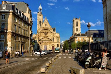 Sorbonne, eski Paris Üniversitesi 'nin tarihi evi olan Paris, Fransa' daki Latin Quarter 'in bir yapısıdır. Paris 'in mimarisi ve simgeleri. Paris 'in kartpostalı