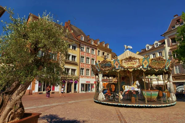 Mulhouse France Place Reunion Old Town Mulhouse France — 图库照片
