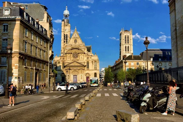 Sorbonne Eski Paris Üniversitesi Nin Tarihi Evi Olan Paris Fransa - Stok İmaj