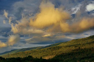 wonderful springtime scenery of carpathian countryside