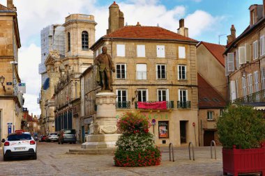 Langres, France - October 5, 2022: view of the buildings in old French village Langres
