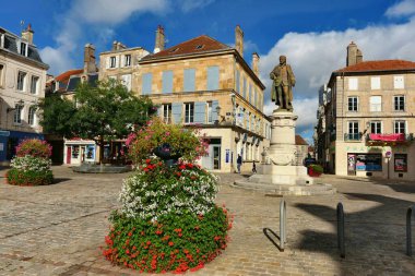 Langres, France - October 5, 2022: view of the buildings in old French village Langres