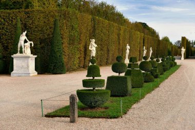 Versailles, France - October 2, 2022: Famous palace Versailles with beautiful garden and park