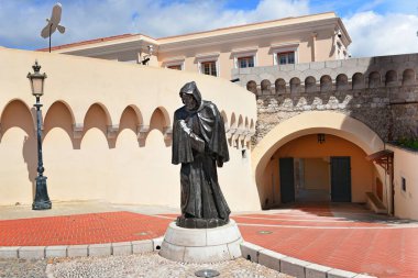 Monako, Monako - 20 Nisan 2023 Monako 'daki Prince' s Palace 'ın güzel binası