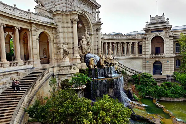 stock image Marseille, France - June 4, 2024: The Palais Longchamp houses the Fine Arts Museum and Natural History Museum of Marseille in France