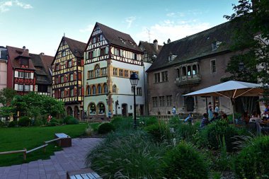 Colmar, Fransa - 23 Haziran 2023: Colmar, Fransa 'daki Gustave-Adolphe Hirn evleri