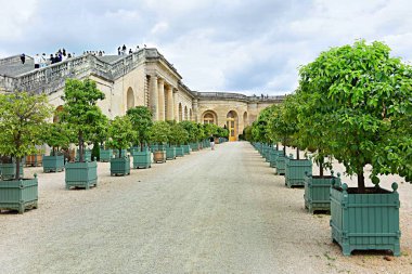 Paris, Fransa - 18 Haziran 2023 Versailles Sarayı Saray manzaralı