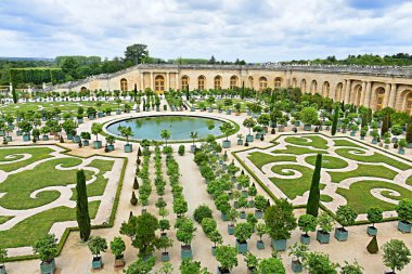 Paris, Fransa - 18 Haziran 2023 Versailles Sarayı Saray manzaralı