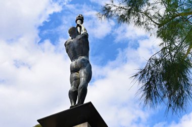 Barselona, İspanya - 01 Mart 2024: Ünlü Lluis Şirketleri Olimpiyat Stadyumu