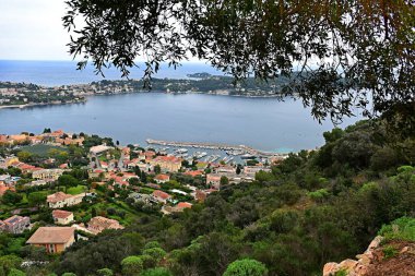 Güneydoğu Fransa 'daki Provence-Alpes-Cte d' Azur bölgesinde Saint-Jean-Cap-Ferrat manzarası