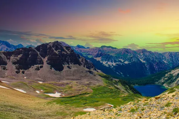 Вид Национальный Лес Уайт Ривер Скалистых Горах Колорадо — стоковое фото