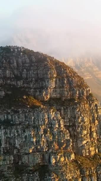 Sonnenaufgang Tafelberg Kapstadt Südafrika — Stockvideo