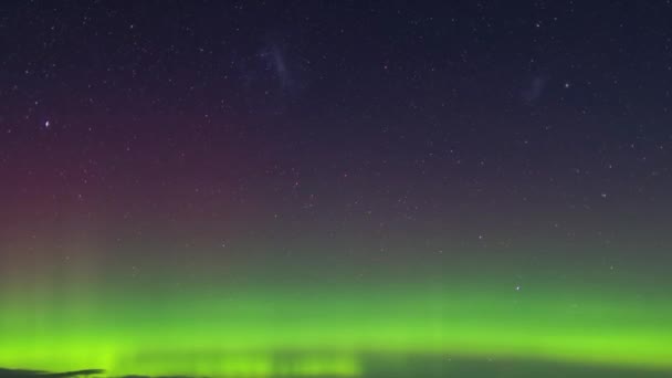 Опыт Захватывающей Красоты Aurora Borealis Острове Ванкувер Засвидетельствуйте Магию Северного — стоковое видео