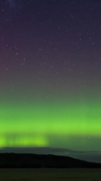 Experimente Impresionante Belleza Aurora Boreal Isla Vancouver Sea Testigo Magia — Vídeo de stock