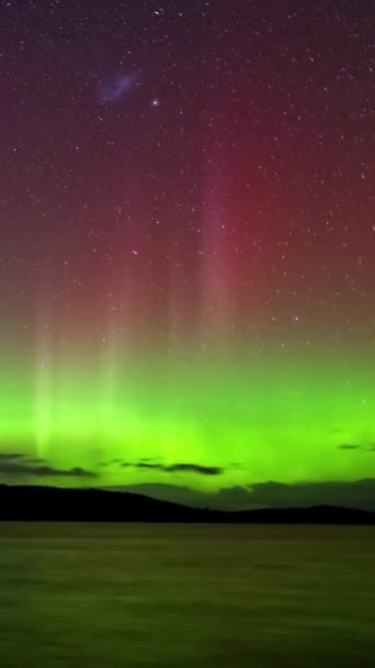 Zažijte Dech Beroucí Krásu Aurora Borealis Ostrově Vancouver Podívejte Kouzlo — Stock video