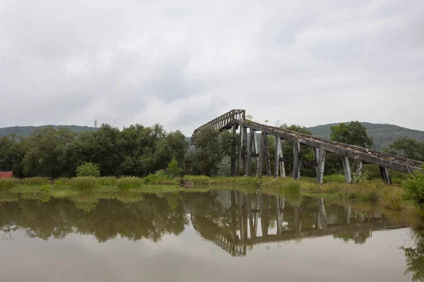 The Broken Borim Bridge build by Portuguese