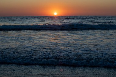 Colva Plajı Günbatımı - Güney Goa