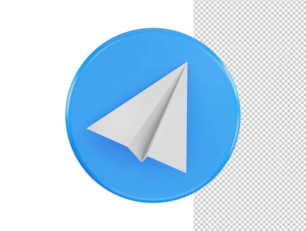stock vector paper plane icon 3d rendering vector illustration