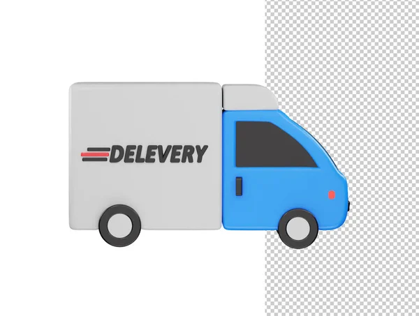 Delivery Truck Icon Rendering Vector Illustration — Stock Vector