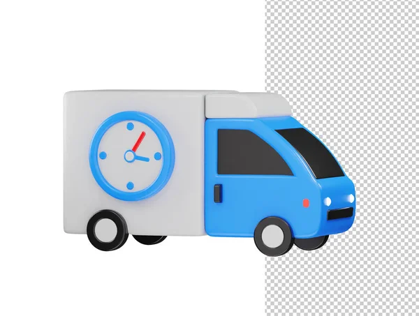 Dodávka Truck Ikona Vykreslování Vektorové Ilustrace — Stockový vektor
