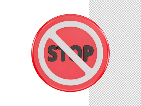 Stop Button Icon Rendering Vector Illustration — Stock Vector