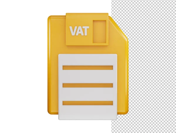 Vat Paper Icon Rendering Vector Illustration — Stock Vector