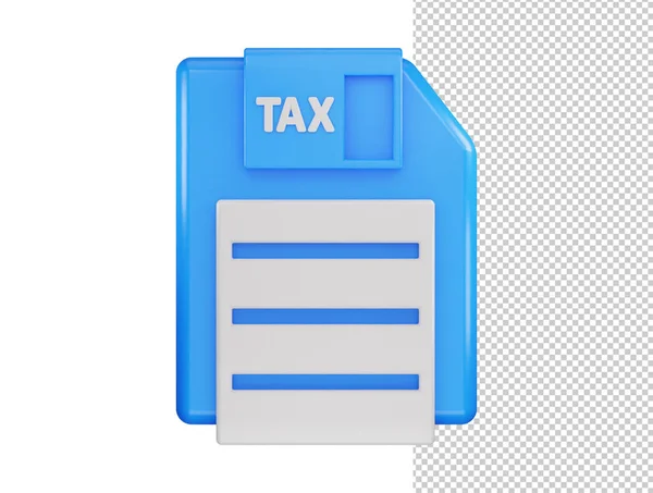 Tax Paper Icon Rendering Vector Illustration — Stock Vector