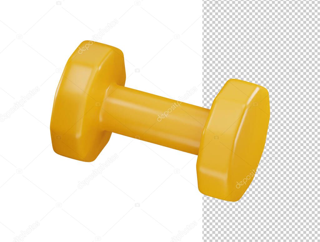 Dumbbell icon 3d rendering vector illustration