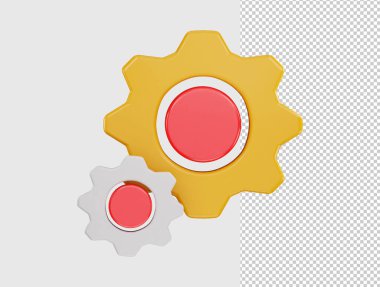 Ayarlar simgesi 3d vektör çizimi
