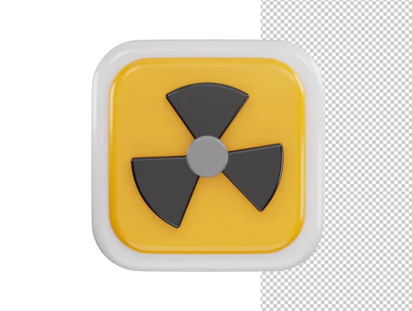 Nuklearne Promieniotwórcze Niebezpieczeństwo Toksyczna Ikona Renderowania Wektor Ilustracja — Wektor stockowy