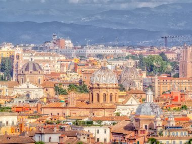 İtalya, Floransa 'daki binaların en üst görüntüsü