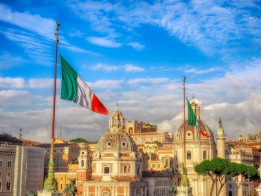 Şehir manzarası Vittoriano, Roma, İtalya