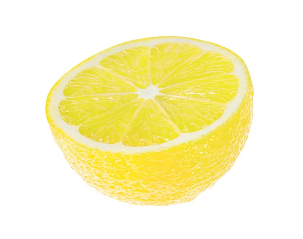 Beyaz Arkaplanda Taze Limon Izole Edildi — Stok fotoğraf
