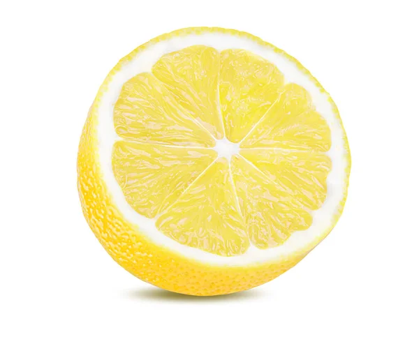 Свіжий Лимон Ізольований Білому Тлі — стокове фото