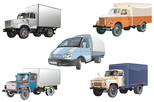 Vektor Realisztikus Klasszikus Pickup Box Car — Stock Vector