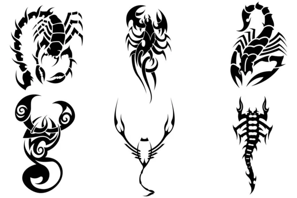 Scorpion Silhouette Vector Symbols Logos Icons — Stock Vector