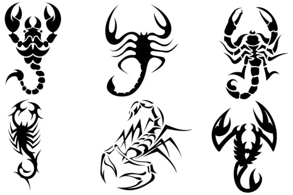 Skorpion Silhouettenvektor Für Symbole Logos Symbole — Stockvektor