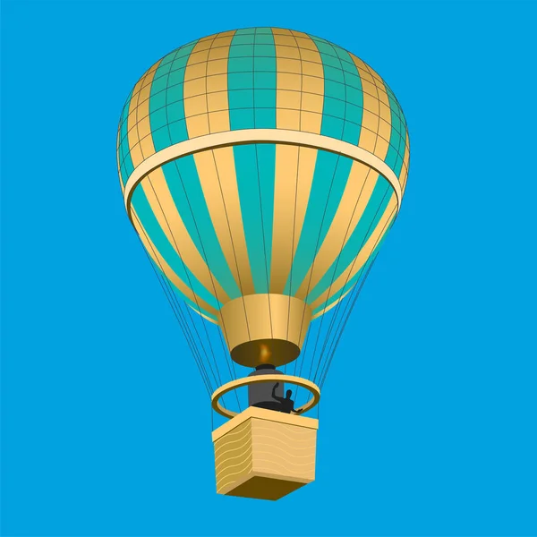Horkovzdušný Balón Ilustrační Vektor Izolovaný Bílém — Stockový vektor