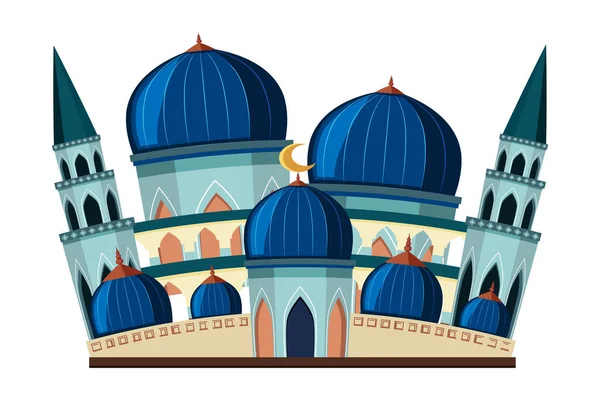 Mesquita Desenho Animado Ilustração Vetorial Isolado Whit — Vetor de Stock