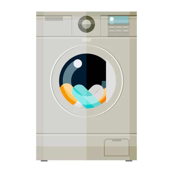 Washing Machine Icon White — Stock Vector